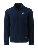 Atlanta Braves Stars & Stripes Cutter & Buck Roam Eco Recycled Full Zip Mens Big & Tall Jacket NVBU_MANN_HG 1