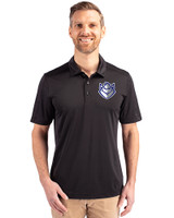 Saint Louis Billikens Cutter & Buck Prospect Eco Textured Stretch Recycled Mens Big & Tall Polo Black Front