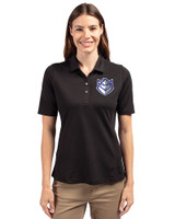 Saint Louis Billikens Cutter & Buck Virtue Eco Pique Recycled Womens Polo Black Front