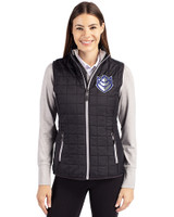 Saint Louis Billikens Cutter & Buck Rainier PrimaLoft® Womens Eco Insulated Full Zip Puffer Vest Black Front