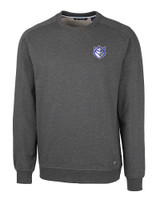 Saint Louis Billikens Cutter & Buck Saturday Cotton Blend Mens Crew Neck Sweatshirt Charcoal Heather Mannequin