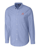 Atlanta Braves Cooperstown Cutter & Buck Stretch Oxford Mens Big and Tall Long Sleeve Dress Shirt FB_MANN_HG 1
