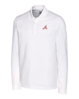 Atlanta Braves Cooperstown Cutter & Buck Advantage Tri-Blend Pique Mens Big and Tall Long Sleeve Polo WH_MANN_HG 1