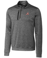 Atlanta Braves Cooperstown Cutter & Buck Stealth Heathered Mens Big and Tall  Quarter Zip Pullover EG_MANN_HG 1