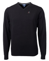 Arizona Diamondbacks Cooperstown Cutter & Buck Lakemont Tri-Blend Mens V-Neck Pullover Sweater Black Mannequin