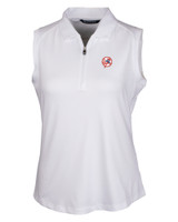 New York Yankees Cooperstown Cutter & Buck Forge Stretch Womens Sleeveless Polo WH_MANN_HG 1