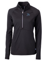 Tampa Bay Rays Cooperstown Cutter & Buck Adapt Eco Knit Stretch Recycled Womens Half Zip Pullover BL_MANN_HG 1