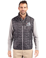 Chicago White Sox Cooperstown Cutter & Buck Rainier PrimaLoft® Mens Eco Insulated Full Zip Printed Puffer Vest Black Front