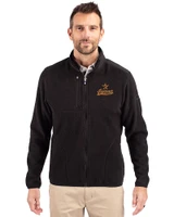 Houston Astros Cooperstown Cutter & Buck Cascade Epic Comfort Recycled Sherpa Fleece Mens Full Zip Jacket Black Front