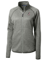 Cincinnati Reds Cooperstown Cutter & Buck Mainsail Sweater-Knit Womens Full Zip Jacket POH_MANN_HG 1