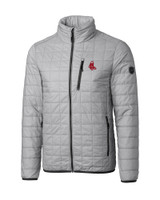 Boston Red Sox Cooperstown Cutter & Buck Rainier PrimaLoft® Mens Eco Insulated Full Zip Puffer Jacket POL_MANN_HG 1