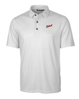Detroit Tigers Cooperstown Cutter & Buck Pike Double Dot Print Stretch Mens Polo CC_MANN_HG 1