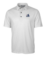 Chicago White Sox Cooperstown Cutter & Buck Pike Double Dot Print Stretch Mens Polo CC_MANN_HG 1