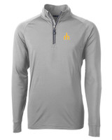 Seattle Mariners Cooperstown Cutter & Buck Adapt Eco Knit Stretch Recycled Mens Big and Tall Quarter Zip Pullover POL_MANN_HG 1