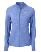 Milwaukee Brewers Cooperstown Cutter & Buck Adapt Eco Knit Heather Recycled Womens Full Zip TBH_MANN_HG 1