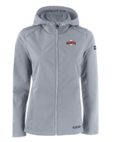 San Francisco Giants Cooperstown Cutter & Buck Evoke Eco Softshell Recycled Full Zip Womens Jacket CNC_MANN_HG 1