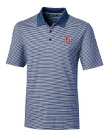 Washington Nationals Cooperstown Cutter & Buck Forge Tonal Stripe Stretch Mens Big and Tall Polo Indigo Mannequin