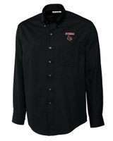 Louisville Cardinals Cutter & Buck Epic Easy Care Fine Twill Mens Big and Tall Dress Shirt Black Mannequin