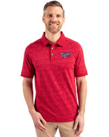 Minnesota Twins Cooperstown Cutter & Buck Advantage Tri-Blend Space Dye Mens Big and Tall Polo Dark Cardinal Red Front