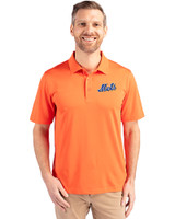 New York Mets Cooperstown Cutter & Buck Forge Stretch Mens Big & Tall Polo College Orange Front
