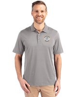Milwaukee Brewers Cooperstown Cutter & Buck Forge Stretch Mens Big and Tall Polo Polished Medium Gray Front
