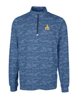Seattle Mariners Cooperstown Cutter & Buck Traverse Camo Print Stretch Quarter Zip Mens Big and Tall Pullover NVBU_MANN_HG 1