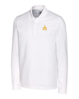 Seattle Mariners Cooperstown Cutter & Buck Advantage Tri-Blend Pique Mens Big and Tall Long Sleeve Polo WH_MANN_HG 1