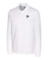 Tampa Bay Rays Cooperstown Cutter & Buck Advantage Tri-Blend Pique Mens Big and Tall Long Sleeve Polo WH_MANN_HG 1