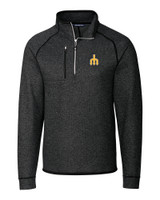 Seattle Mariners Cooperstown Cutter & Buck Mainsail Sweater-Knit Mens Big and Tall Half Zip Pullover Jacket CCH_MANN_HG 1