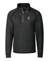 Montreal Expos Cooperstown Cutter & Buck Mainsail Sweater-Knit Mens Big and Tall Half Zip Pullover Jacket CCH_MANN_HG 1