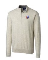 Montreal Expos Cooperstown Cutter & Buck Lakemont Tri-Blend Mens Big and Tall Quarter Zip Pullover Sweater OMH_MANN_HG 1