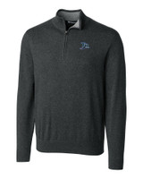 Tampa Bay Rays Cooperstown Cutter & Buck Lakemont Tri-Blend Mens Big and Tall Quarter Zip Pullover Sweater CCH_MANN_HG 1