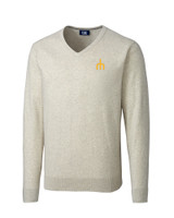 Seattle Mariners Cooperstown Cutter & Buck Lakemont Tri-Blend Mens Big and Tall V-Neck Pullover Sweater OMH_MANN_HG 1