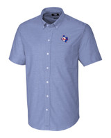 Texas Rangers Cooperstown Cutter & Buck Stretch Oxford Mens Big and Tall Short Sleeve Dress Shirt FB_MANN_HG 1