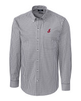 Cleveland Indians Cooperstown Cutter & Buck Easy Care Stretch Gingham Mens Big and Tall Long Sleeve Dress Shirt CC_MANN_HG 1