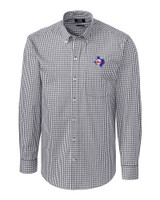 Texas Rangers Cooperstown Cutter & Buck Easy Care Stretch Gingham Mens Big and Tall Long Sleeve Dress Shirt CC_MANN_HG 1