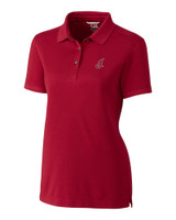 Cleveland Indians Cooperstown Cutter & Buck Advantage Tri-Blend Pique Womens Polo CDR_MANN_HG 1