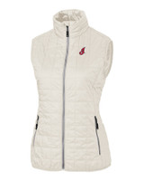 Cleveland Indians Cooperstown Cutter & Buck Rainier PrimaLoft® Womens Eco Insulated Full Zip Puffer Vest CCO_MANN_HG 1