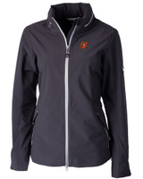 Baltimore Orioles Cooperstown Cutter & Buck Vapor Water Repellent Stretch Womens Full Zip Rain Jacket OSI_MANN_HG 1