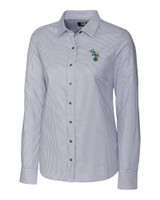 Oakland Athletics Cooperstown Cutter & Buck Stretch Oxford Stripe Womens Long Sleeve Dress Shirt CC_MANN_HG 1