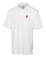Cleveland Indians Cooperstown Cutter & Buck CB Drytec Genre Textured Solid Mens Polo WH_MANN_HG 1