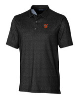 Baltimore Orioles Cooperstown Cutter & Buck Pike Micro Floral Print Stretch Mens Polo BL_MANN_HG 1