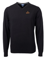 Houston Astros Cooperstown Cutter & Buck Lakemont Tri-Blend Mens V-Neck Pullover Sweater Black Mannequin