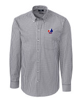 Montreal Expos Cooperstown Cutter & Buck Easy Care Stretch Gingham Mens Long Sleeve Dress Shirt CC_MANN_HG 1