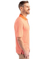 Clemson Tigers Alumni Cutter & Buck Forge Tonal Stripe Stretch Mens Big and Tall Polo College Orange Side