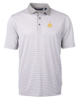 Seattle Mariners Cooperstown Cutter & Buck Virtue Eco Pique Micro Stripe Recycled Mens Big & Tall Polo POLWH_MANN_HG 1