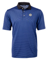 Milwaukee Brewers Cooperstown Cutter & Buck Virtue Eco Pique Micro Stripe Recycled Mens Big & Tall Polo TBLBL_MANN_HG 1