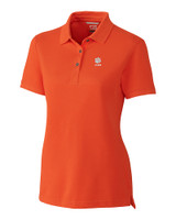 Clemson Tigers Alumni Cutter & Buck Advantage Eco Tri-Blend Pique Womens Polo College Orange Mannequin