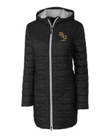 Florida State Seminoles Alumni Cutter & Buck Rainier PrimaLoft®  Womens Eco Insulated Hooded Long Coat BL_MANN_HG 