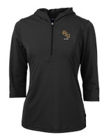 Florida State Seminoles Alumni Cutter & Buck Virtue Eco Pique Recycled Half Zip Pullover Womens Hoodie BL_MANN_HG 